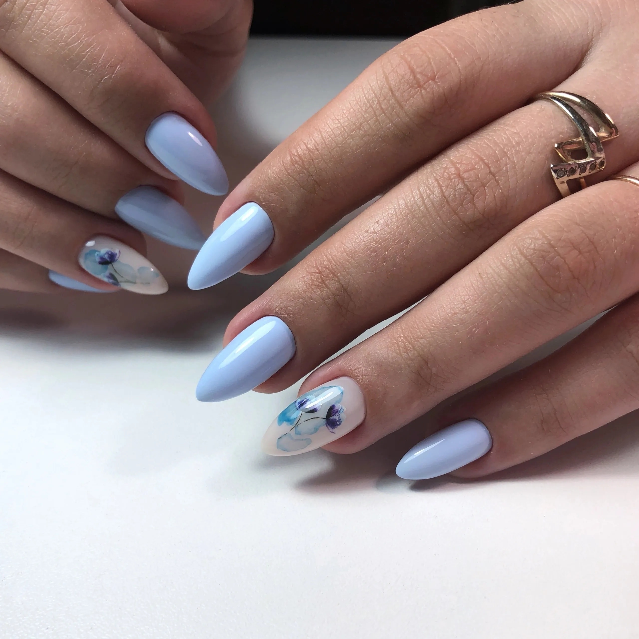 Floral Hand-Painted — Miso Nail Studio